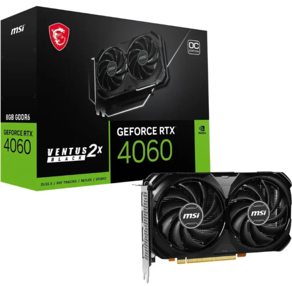 MSI GEFORCE RTX 4060 VENTUS 2X BLACK 8GB OC