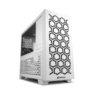Case Sharkoon MS-Y1000 mini tower 1 ventilador de 80MM y 3 de 120MM con vidrio lateral y malla frontal 4044951035083