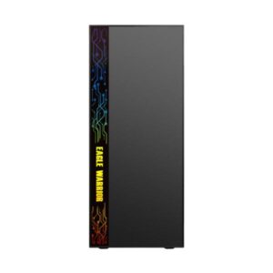 Case Gaming eagle warrior CG17Z3RA001C mid tower sin ventilación incluida con vidrio frontal y lateral con iluminación LED