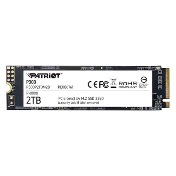 HD interno solido 2TB Patriot P300 M.2 2280 PCIe GEN3 X4 NVMe 2100MB/S / 1650MB/S P300P2TBM28 P300