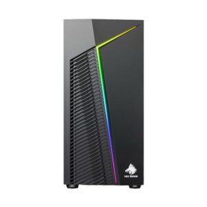 Case Gaming RGB eagle warrior CG03RWRA001C H410 sin ventilación incluida con vidrio lateral y tira RGB