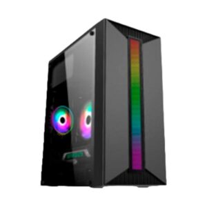 Case Gaming RGB eagle warrior CM16KTRA001C micro ATX panel lateral acrilico USB 2+ audio +U3 H350 RGB strip