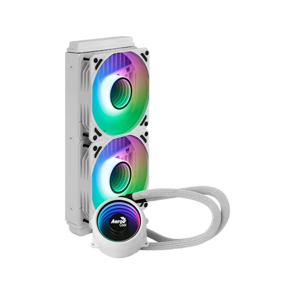 Enfriamiento liquido RGB Aerocool mirage L240 white AIO 240MM ACLA-MR24127.73