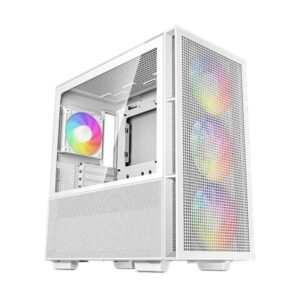 Case Gaming RGB DeepCool CH560 wh mid tower 3 ventiladores de 140MM y 1 de 120MM con vidrio lateral y malla frontal R-CH560-WHAPE4-G-1