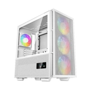 Case Gaming RGB DeepCool CH560 digital mid tower 3 ventiladores de 140MM y 1 de 120MM con vidrio lateral y malla frontal R-CH560-WHAPE4D-G1