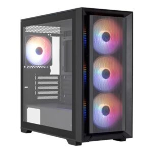 Case Gaming RGB Aerocool tern mini mini tower ventiladores 4 de 120MM con vidrio lateral y malla frontal tern MINI-G-BK-V1 ACCS-ES04043.11