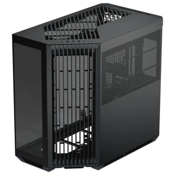 Case apnx V1-BK-V1 mid tower sin ventilación incluida con vidrio lateral y malla frontal angulada APCM-VI01003.11