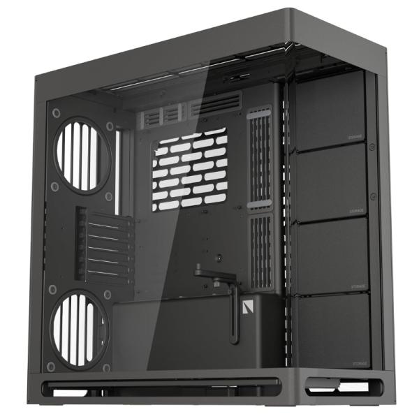 Case Gaming havn hs 420 mid tower sin ventilación incluida con vidrio panorámico frontal y lateral HVN-CA-HS420-06