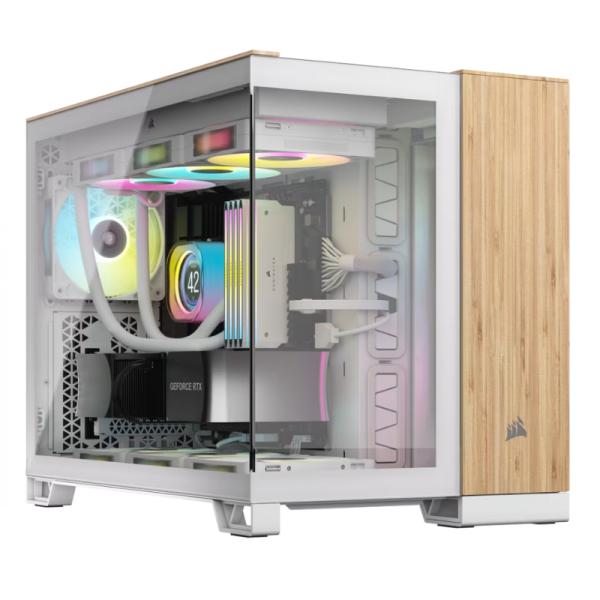 Case Corsair 2500X mid tower sin ventilación incluida con vidrio lateral y malla frontal CC-9011288-WW