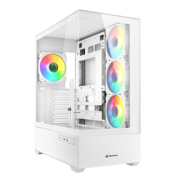 Case RGB Sharkoon AK6 mid tower ventiladores 4 de 120MM con vidrio lateral 4044951041701