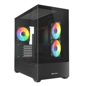 Case RGB Sharkoon MK6 mid tower ventiladores 3 de 120MM con vidrio lateral 4044951041794