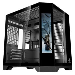 Case eagle warrior CG01KVRA001C mini tower sin ventilacion incluida con vidrio templado lateral sin fuente con pantalla de 9.16 pulg.
