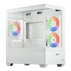Case Gaming RGB Aerocool P300D DIGI-G-WT-V1 digi mini tower ventiladores 3 de 120MM con panel frontal y lateral ACCS-PN05033.21