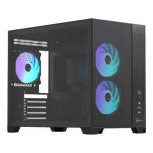 Case RGB formula v air mesh G6 Plus black ar mid tower 3X120MM panel frontal de acero/plastico sin fuente de poder 4711401667315
