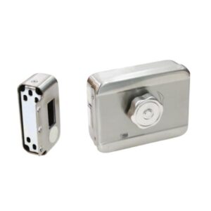 Cerradura inteligente Hikvision DS-K4E100(O-STD) cableado 12V DC - acero inoxidable/pestillo 20MM 302900893