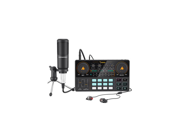 Interfaz de audio maono AU-AM200 S1 con microfono Bluetooth USB c
