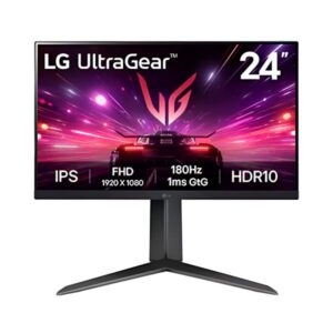 Monitor 24 pulg. Gaming LG ultragear FHD 1920 x1080 180Hz 1MS HDR10 negro 24GS65F-B