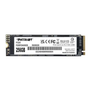 HD INTERNO SOLIDO 256GB PATRIOT P320 M.2 2280 PCIE GEN3 X4 2200MB/S / 1200MB/S P320P256GM28