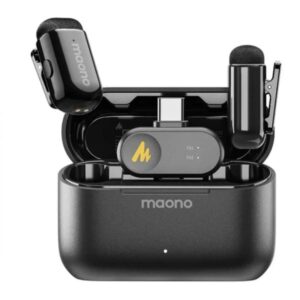 Micrófono maono WM622 PC2 inalámbrico lavalier con receptor USB-C cancelación de ruido