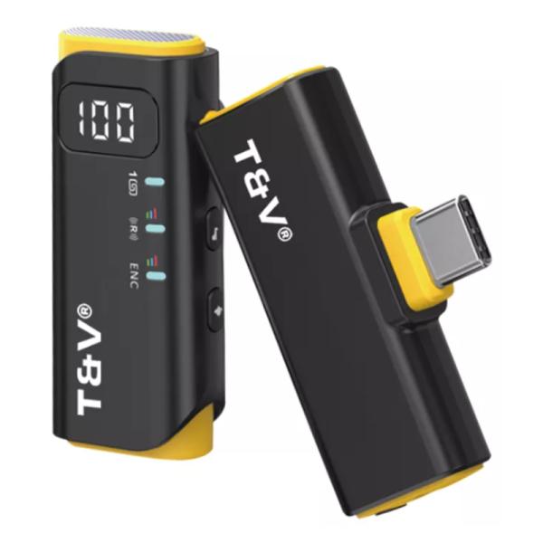 Micrófono thonet & vander VX350 inalámbrico USB-C lavalier con cancelación de ruido HK096-03681